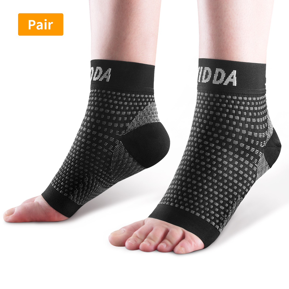 Ankle Brace for Men Women Pair - AVIDDA Plantar Fasciitis Socks with Arch Support Compression Ankle Support Foot Sleeve for Achilles Tendon Support, Swelling Eases, Heel Pain Relief