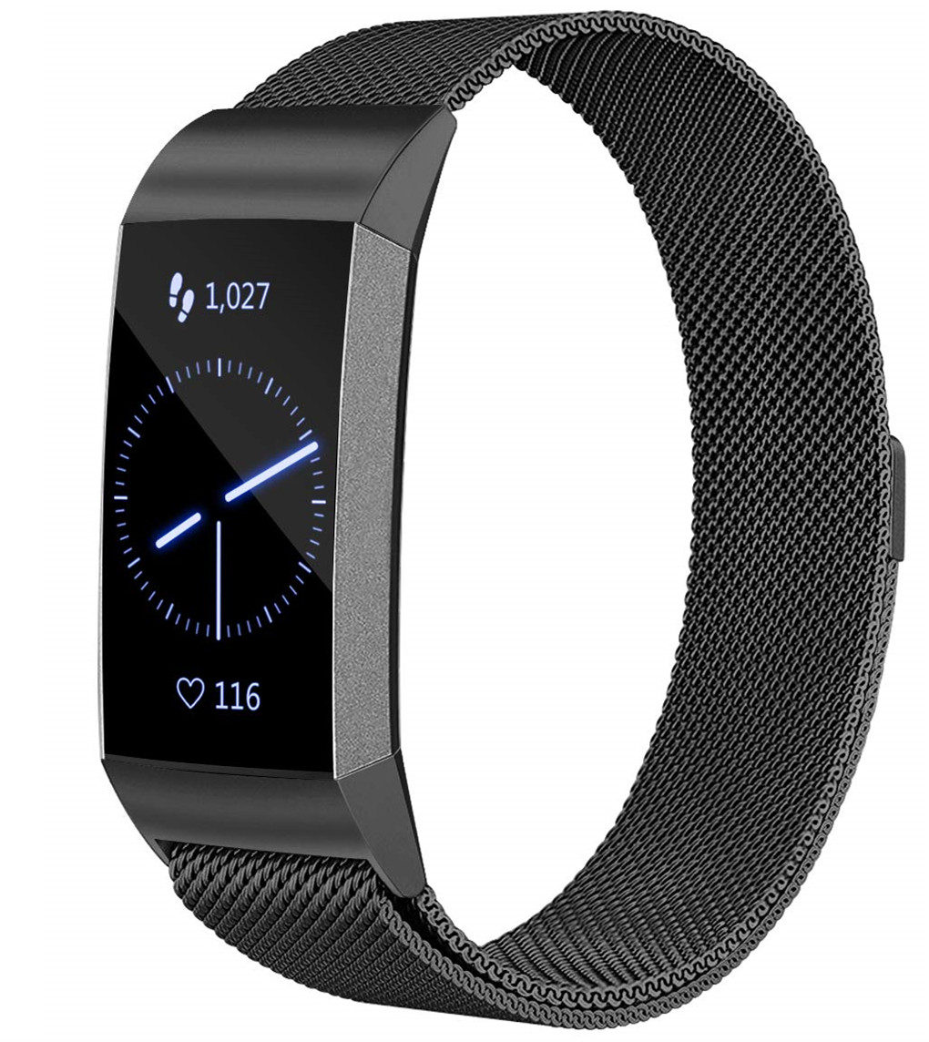 AVIDDA Metal Replacement Bands Compatible for Fitbit Charge 3